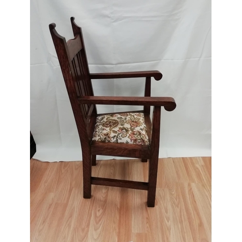 144 - Child's Oak Chair with Large Teddy