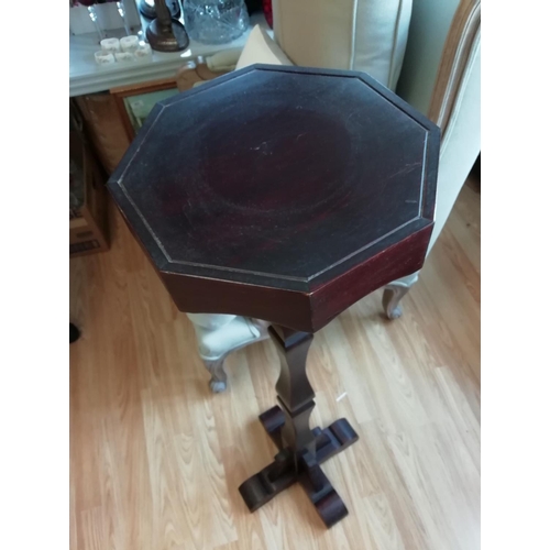 151 - Large Hexagonal Mahogany Plant Stand. This Lot is Collection Only