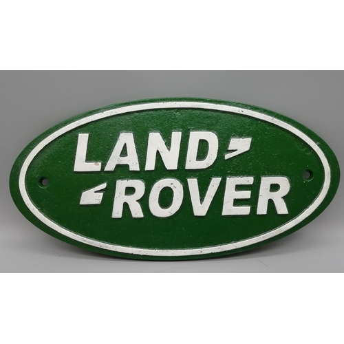 162 - Cast Iron Land Rover Sign