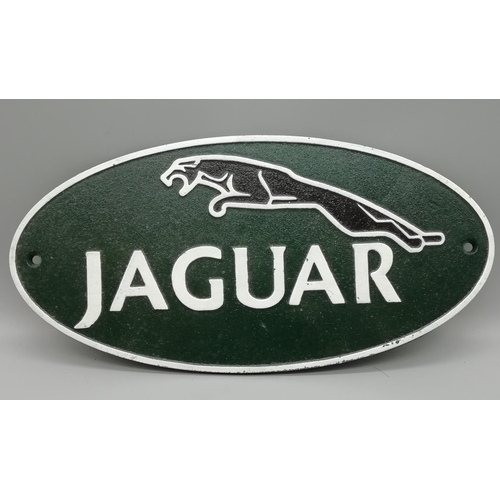 163 - Cast Iron Jaguar Sign