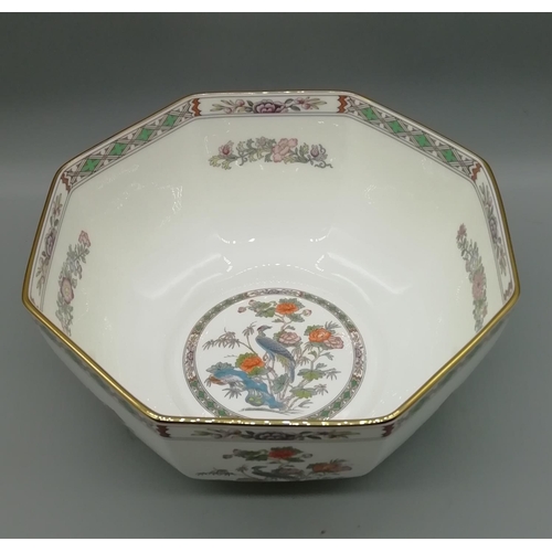 164 - Wedgwood Octagonal Bowl in the 'Kutani Crane' Pattern