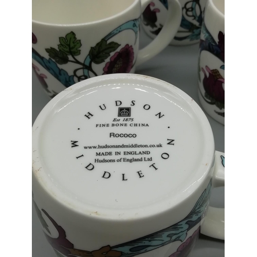 165 - Hudson & Middleton 'Rococo' Mugs. Boxed. As new (6)