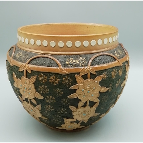 166 - Royal Doulton Lambeth Jardiniere c1848