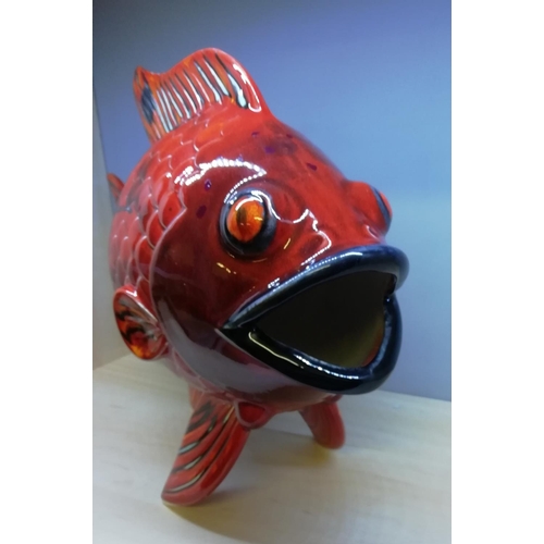 226 - Anita Harris Large Happy Goldfish 43 x 29cm