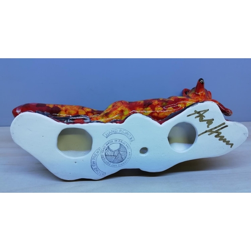 268 - Anita Harris Running Fox Figure 26x14cm