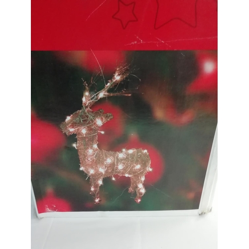 149 - Indoor Large Rattan Reindeer - Boxed