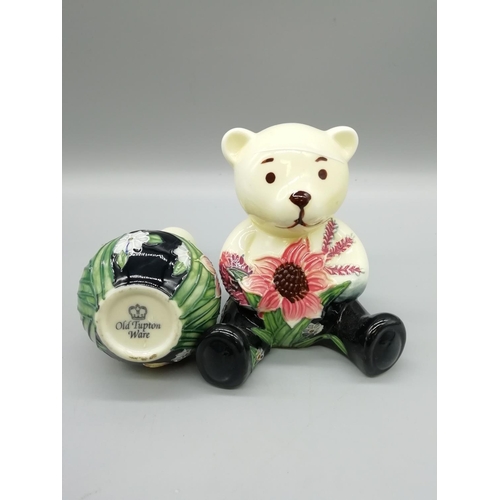 25A - Old Tupton Ware Teddy and Mini Vase in the 'Summer Bouquet' Pattern