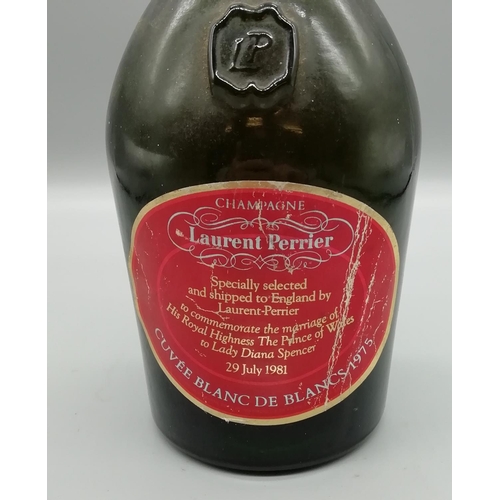 460 - Laurent Perrier 1975 Vintage Champagne. Shipped for Prince Charles and Lady Diana's wedding 1981