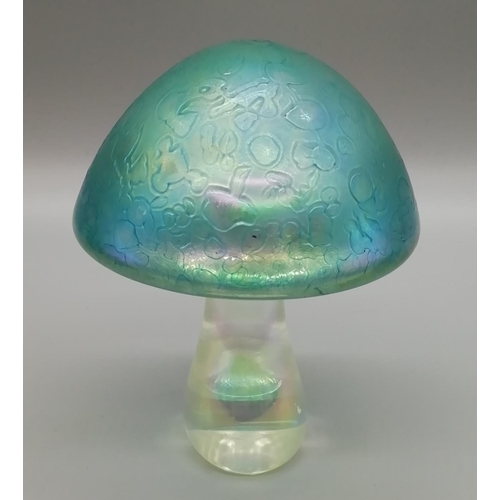 78 - Heron Glass Mushroom Paperweight