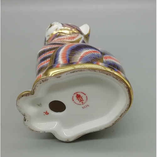 121 - Royal Crown Derby 'Blue' Seated Cat