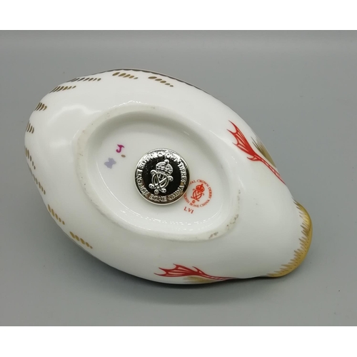 123 - Royal Crown Derby Duck with Silver Stopper