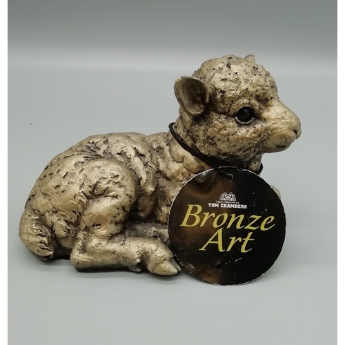 113 - Bronze Art Lamb