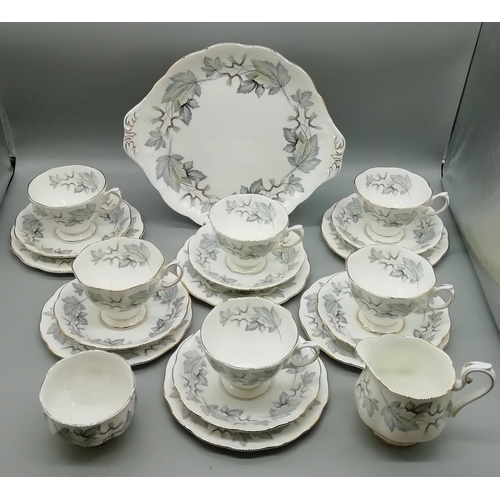 235 - Royal Albert 21 Piece Tea Set in the 'Silver Maple' Pattern