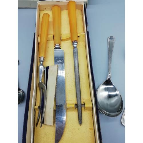 208 - Collection of Silver Plated Items including Carving Knife Set