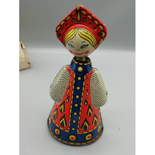 209 - Vintage Russian Tin Wind Up Toy - In Working Order. With Original Box