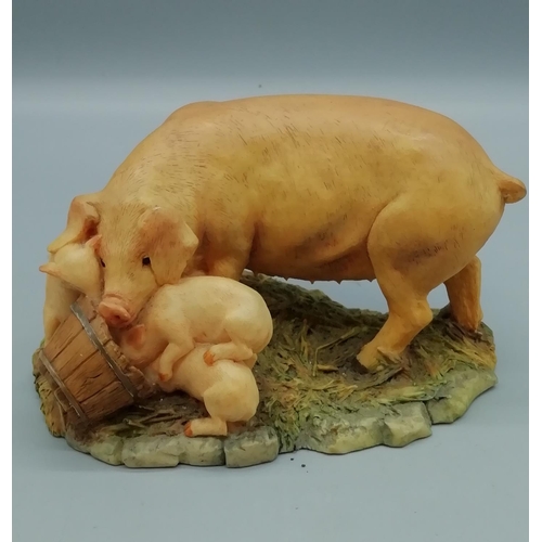 141 - Aynsley Mastercraft Model of a Family of Pigs