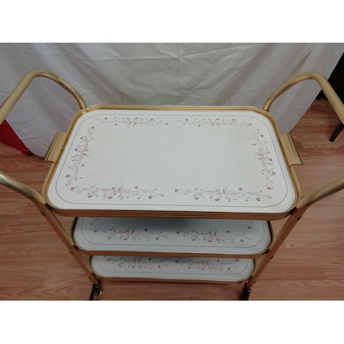 41 - 'Eternal Beau' 3 Tray Tea Trolley. This Lot is Collection Only