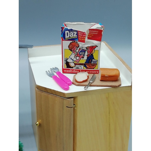 42 - Box of Dolls House Furniture - Kitchen