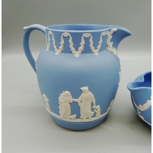 50 - Wedgwood Blue Jasper Jugs (2)