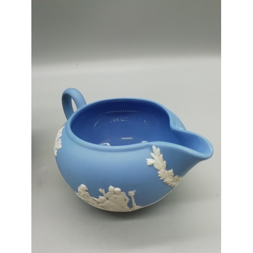 50 - Wedgwood Blue Jasper Jugs (2)