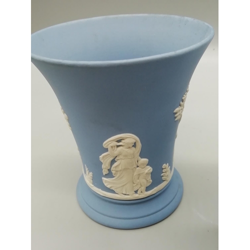 52 - Wedgwood Blue Jasper Vases (3)