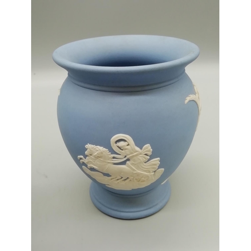 52 - Wedgwood Blue Jasper Vases (3)