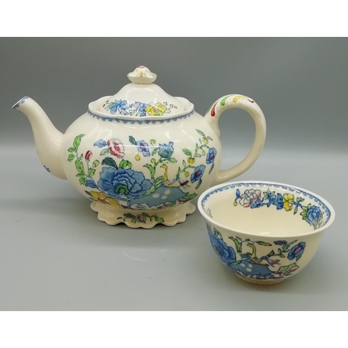 55 - Masons Large Teapot and Sugar Bowl in the 'Regency' Pattern