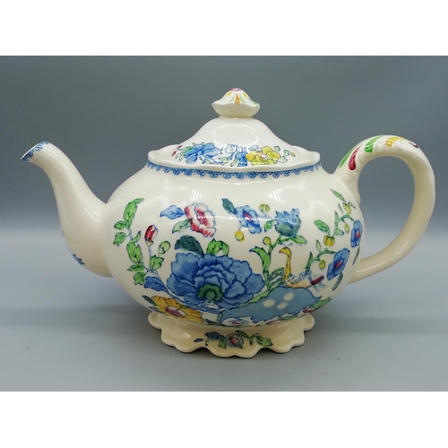 55 - Masons Large Teapot and Sugar Bowl in the 'Regency' Pattern