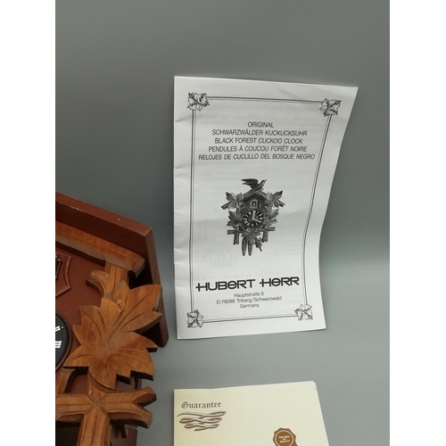 61 - Hurburt Herr Black Forest Cuckoo Clock. Untested