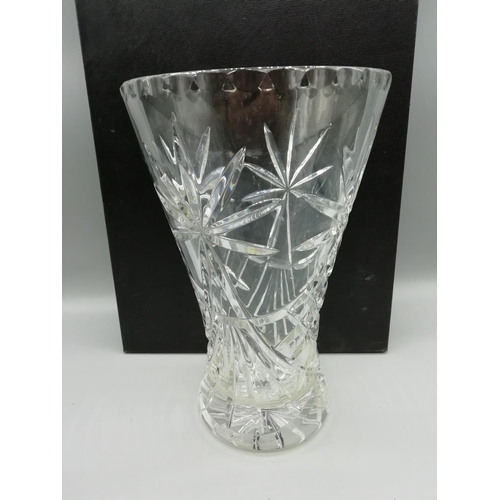 65 - Heavy Cut Glass Bowls (2) plus Vase