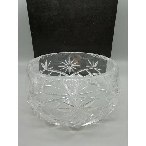 65 - Heavy Cut Glass Bowls (2) plus Vase