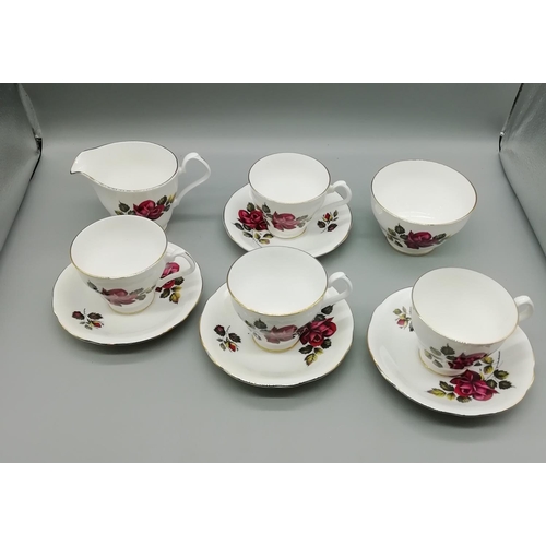 76 - Bone China Floral 10 Piece Part Tea Set