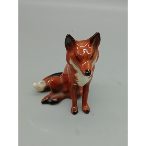 121 - Beswick Seated Fox Figure