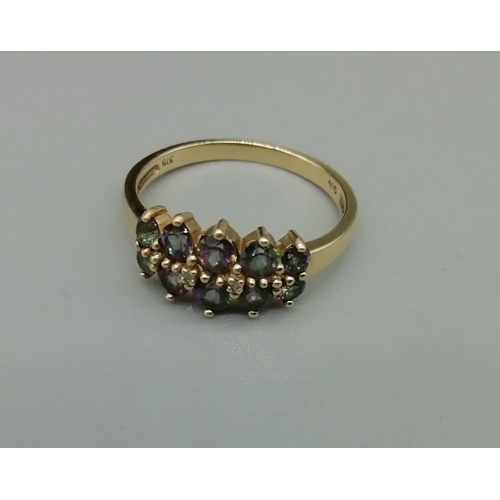 183 - 9ct Gold Sapphire Ladies Ring. Size P. 2.33 grams