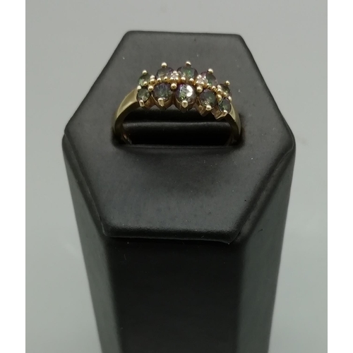 183 - 9ct Gold Sapphire Ladies Ring. Size P. 2.33 grams