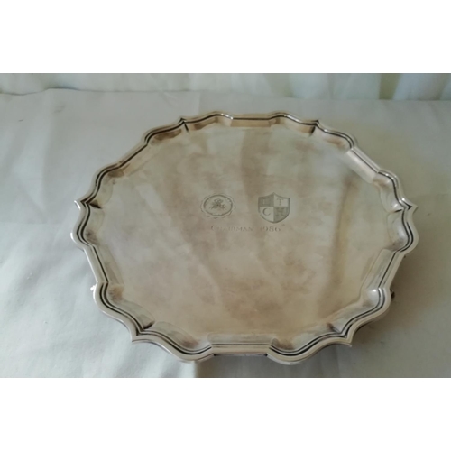 335 - Solid Silver Sheffield Tray - 574 grams