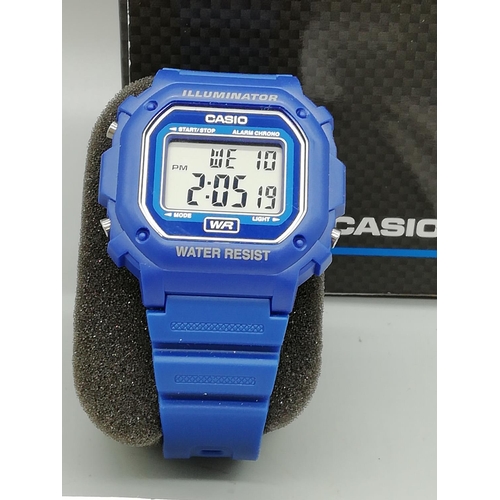 190 - Casio Blue Strap Illuminator Watch in Original Box