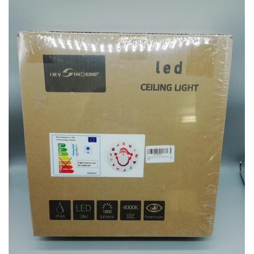 186 - Brand New Sealed LED Ceiling Light - Christmas Design