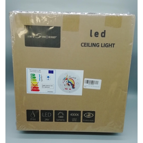 188 - Brand New Sealed LED Ceiling Light - Unicorn Design