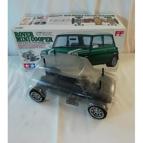 228 - Tamiya 1/10th Scale R/C FWD Rover Mini Cooper Racing Car - Original Box