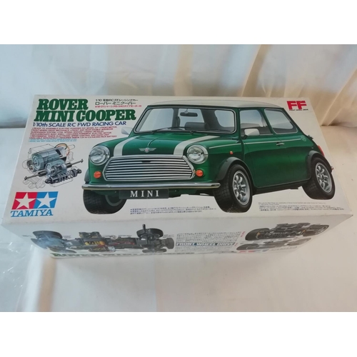 228 - Tamiya 1/10th Scale R/C FWD Rover Mini Cooper Racing Car - Original Box