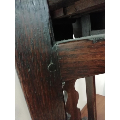 279 - Drop Leaf Rustic Table. 66cm high, 53cm deep, 75cm when open. When closed 28cm. This Lot is Collecti... 