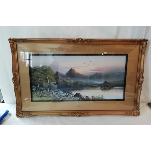 83 - Framed and Glazed Early 20th Century Watercolour of Loch Awe by F Welldon. 73cm x 46cm.