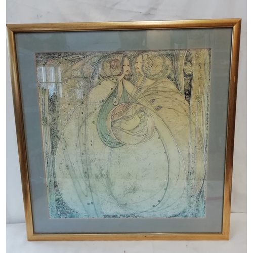 273 - Framed and Glazed Print 'The Heart of the Rose by Margaret Macdonald Mackintosh. 60cm x 60cm