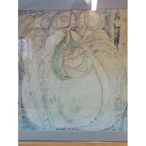 273 - Framed and Glazed Print 'The Heart of the Rose by Margaret Macdonald Mackintosh. 60cm x 60cm