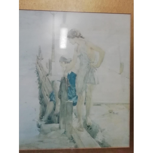 274 - Framed and Glazed Print 'An August Morning' by Sir William Russell Flint. 52cm x 38cm