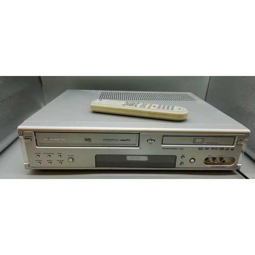 283 - Daewoo-DC DVD Recorder, VCR and Remote W/O