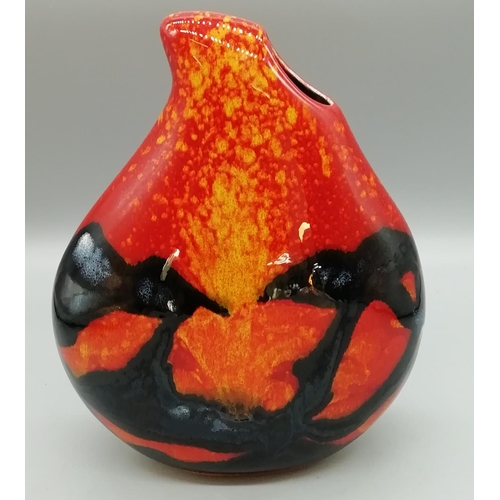 75A - Anita Harris 23cm Abstract Teardrop Vase