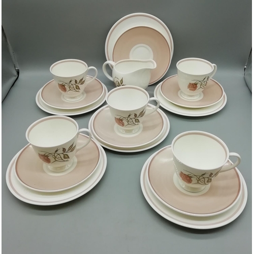 351 - Susie Cooper Part Tea Set in the 'Talisman' Pattern