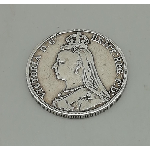 382 - Victorian Silver Crown c1889 28 Grams